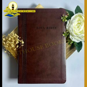 BROWN THINLINE REFERENCE KJV BIBLE / GOLD EDGE ENGLISH HOLY BIBLE