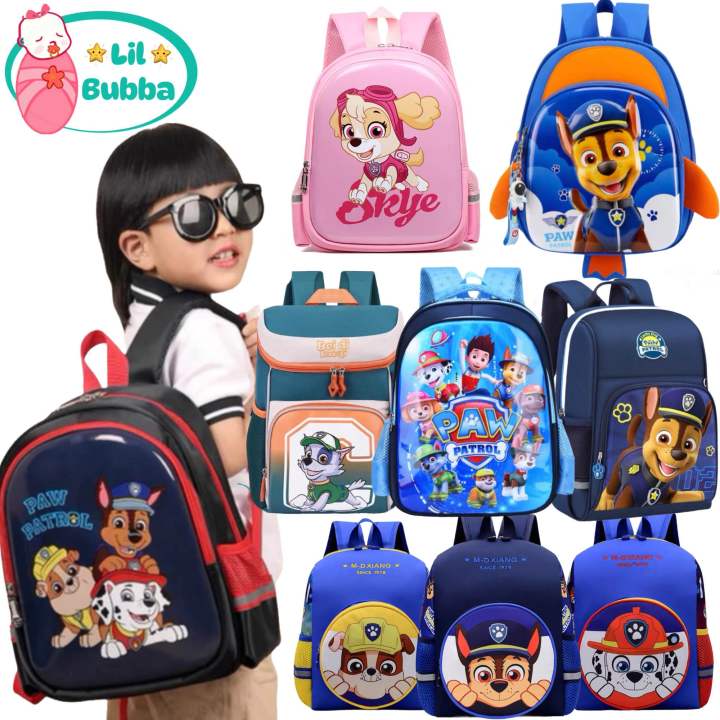 LIL BUBBA] PAW PATROL CHASE SKYE BAG SCHOOL BAG PJ MASK BACKPACK