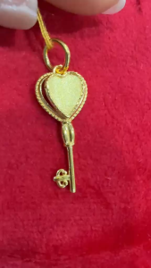 Poh Heng Jewellery 22K Heart Key Pendant in Yellow Gold[Price By Weight]