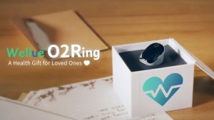 Lepu OxyRing Oxygen Monitor Wearable Continuous Pulse Oximeter Finger Oxygen Monitor Bluetooth Real-time Reminder Free PC Report Recording Oxygen Level  Heart Rate Kids Adult O2ring
