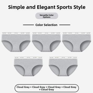 JIAZINI | Pure Cotton Antibacterial Extended Crotch Womens Underwear Sporty Mid-Waist Triangle Pants Seamless Comfortable Ladies Briefs