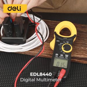 Deli Multimeters /Alat Ukur Arus Listrik Digital 600V AC DC Diode Bisa Digantung DL8440 /Alat Perkakas