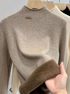 Elegant Fashion Thick High Neck Knitted Sweater