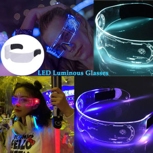 LED Luminous Glasses LED Neon Glasses Electronic Colorful Luminous Glasses for Cosplay Halloween Bar Club Party
