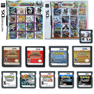 Bandai | 4300/520/500/486/482 in 1  DS Game Cartridge Super Combo DS Game Card English Version for DS Lite DSi 2DS 3DS BLACK-WHITE 2