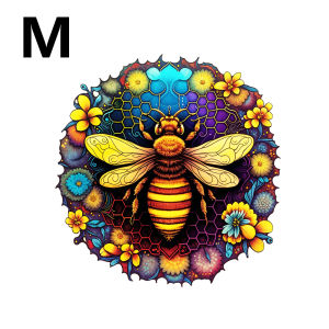 3D Animal Wood Puzzle for - Challenging Irregular Bee Design Intellectual Toy Ideal Gift for Friends Family