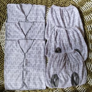 6 Pcs Baju Bayi Baru Lahir Setelan Pendek Motif Terbaru