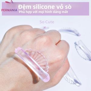 Miếng Dán Uốn Mi Silicon PERMANIA 3 Cặp Kiểu C Màu Hồng Que Uốn Mi Dính Bảo Vệ Mi Nâng Mi 3D Phụ Kiện Làm Đẹp Dụng Cụ Trang Điểm