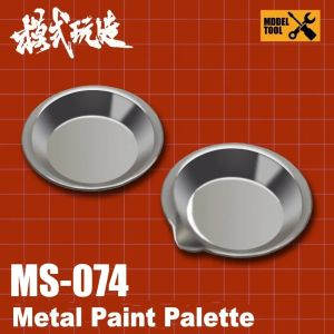 10pcs MS074 Model Painting Coloring Metal Mixing Dish for DIY GK Airbrush Model Making Tool Paint Palette with Spout