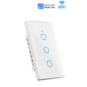 1/2/3/4 Gang Tuya WiFi RF433 Touch Wall Switch Smart Life APP Timer & Countdown Works with Alexa Google Home Voice Control