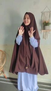 Khimar Handsplit Neci Soft Pad L/XL/XXL Woolpeach Luxury By Yufina