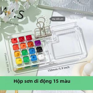 Mini Tranh Trong Suốt Bảng Màu Di Động Ngoài Trời Phác Thảo Màu Nước & Sơn Dầu Bảng Tiện Lợi Mang Theo Nghệ Thuật Tiếp Liệu