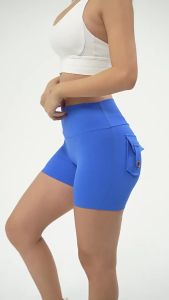 COZOK | Quần Short Thể Thao Nữ Cạp Cao Liền Mạch Có Túi Ôm Sát Mùa Hè Dùng Cho Chạy Bộ Khiêu Vũ Tập Gym Màu Trơn Đúng Size