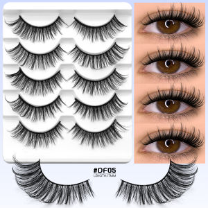 Veltrinay Lashes Manga Eyelashes Cat Eye Lashes Spiky Eyelash C Curl Lash Wispy Natural Look False Eyelashes Makeup
