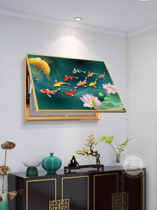 Modern Minimalist Luxury Nine Carp Pattern Electric Meter Box Decorative Painting Covering Switch Box for Home Decor