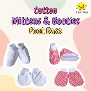 Newborn Baby Mittens & BootiesSet Sarung Tangan & Kaki Bertapak untuk Bayi Baru Lahir)Set accused Set (Foot Base)