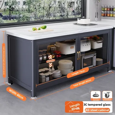 JUMEISHI | Marble Material Multipurpose Kitchen Island Cabinet
