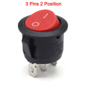 2/5/10pcs KCD1 LED Rocker Switch Round 2/3Pin ON-OFF-ON 2/3 Position 6A/250VAC 10A/125VAC SPST 23mm Car Push Button Switches