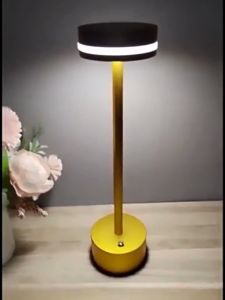 Rechargeable Bar Table Lamp Retro Style Metal Upgrade 3-Color Touch Control Desk Lamp Restaurant Hotel Table Decor Light