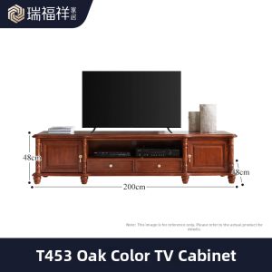 American Country Style Solid Wood TV Stand 2m