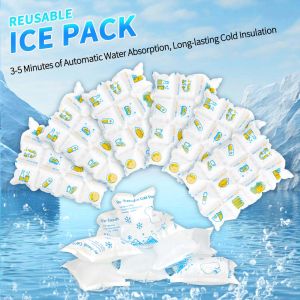 Gel Ice Pack 3*4 Reusable Ice Bag Sheet Food Fresh Cooler Therapy Pain 4/8 /16PCS