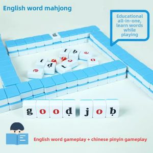 Travel Portable Outdoor Camping Blind Box English Alphabet Tabletop Mahjong Machine Compact Size for Easy Carry And Storage