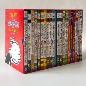 Dairy of a Wimpy Kid: Box of 25 Books English Edition Black and White Pages World Famous Dark Humor Comics