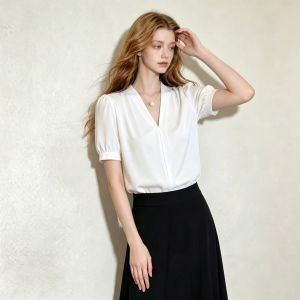 puella | Elegant French Style Summer Office Wear Blouse
