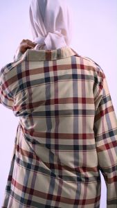 Hannah Kemeja Katun Berlin 5L Kotak Jumbo Size (N16) Katun