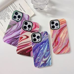 FLOVEME Halo Dyed Watercolor Marble for IPhone 14 Pro Max 14 Plus Case for IPhone 13 Pro Max IPhone 12 11 IMD Anti-shock Anti-wear Anti-fall Phone Case