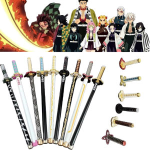Bandai | 13 Styles Japan Anime Demon Model Gel Pen Black Refill Cosplay Prop Kid Student Gift SlayerWeapon Sword Student Gift