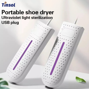 Portable Shoe Dryer USB Plug-in with Violet Sterilization Thermostatic Heater for Travel Dormitory Shoe Drying Small Shoe Dryer