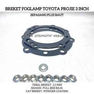 Breket Foglamp Toyota Ukuran 3 Inci Bahan Full Besi Sepasang + Baut / Adapter Foglamp Toyota