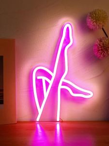 Chi-buy LED Neon Charming Legs USB Powered Neon Signs Decor Lamp Signs Birthday Gift Wall Art For Bedroom Room Bar Shop
