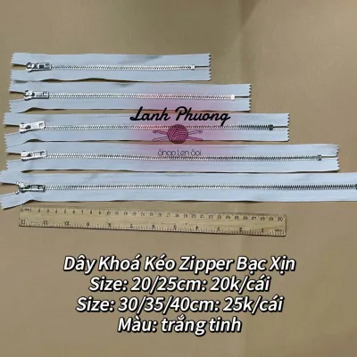 Dây Khoá Kéo Zipper Bạc Xịn/ Dây khoá kéo thường