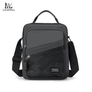 LouisWill Fashion Men Bags Shoulder Bag Oxford Cloth Cross Body Bag Casual Handbag Multiple Pocket Large Capacity Waterproof Lightweight Casual Sport Street Bag for Travel Outdoor