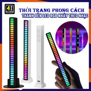 Thanh Đèn LED Cảm Biến Theo Nhạc - Đèn Pickup Đèn Flash Âm Thanh Với 16 Triệu Màu Siêu Đẹp Decor Để Bàn - Đèn Trang Trí Sân Khấu Phòng Karaoke Đèn Vũ Trường Hiệu Ứng Nháy Chớp Theo Nhạc Dành Cho Dân Bay