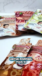[JAJAN MANIS] COCO CADO Assorted Popping Pearl (Water Chestnut / Red Bean / Barley) 12 Sachet