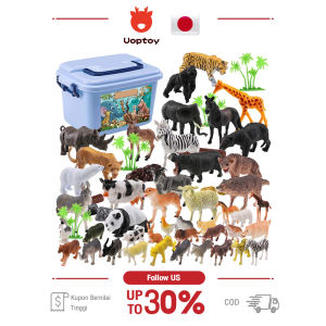 Jojotoy Mainan Hewan Binatang Karet 58pcs: Figur Hewan Binatang & Mainan Edukasi Anak