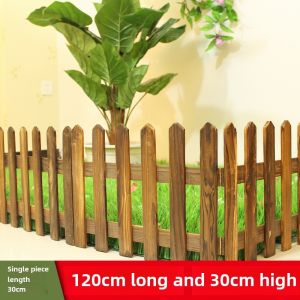 White Wooden Fence Plastic Fence Wooden Fence Interior Decoration Solid Wood Pastoral Fence Corral Christmas Decoration
