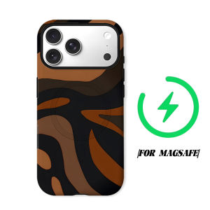 brown black zebra Phone Case for iPhone 18 17 16 15 14 13 12 11 Air Pro Max Plus Double-layer Cover