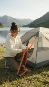 16mm PSI Heavy-Duty Tubular Nylon Webbing Strap | Strong Durable Outdoor Camping Tie Down Strap | UV & Moisture Resistant | Abrasion Resistant | Tent Guy Line Gear Loop Tarp & Multi-Purpose Strap | Available in Multiple Colors