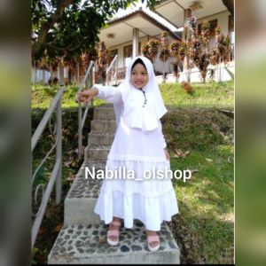 GAMIS ANAK PEREMPUAN SET JILBAB MANASIK HAJI
