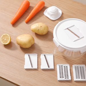 🔥Imakara Multi-Purpose Food Slicer (ROUND) for Fruits / Vegetable / Potato 🔥 5 Blades