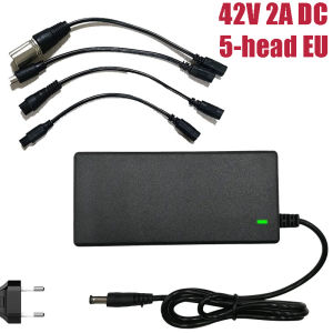 5-plug Lithium Battery Charger 42V 54.6V 2A DC  EU/US Power Adapter Replaceable Plug Power Charger AC100-240V Power Adapters