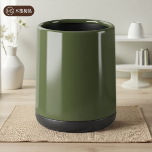 Luxury Large Capacity Trash Can for Home Kitchen Office Study Bedroom Bathroom round Shape No Lid Type Family Cleaning Tool