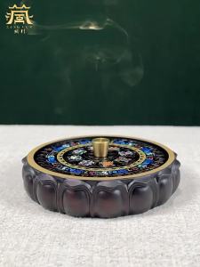 ZANGCUN | Bình Đốt Hương Đồng Mạ Màu Phong Cách Tây Tạng