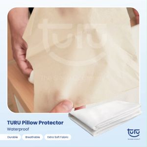 Cover Bantal TURU Waterproof / Pillow Protector Waterproof / Pelindung Bantal Anti Air - AQUA SEAL TECHNOLOGY