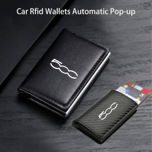 Car Rfid Wallets Automatic Pop-up Bank Credit Cardholder Case For FIAT 500 Abarth Punto Tipo Panda Ducato Stilo Fiorino Doblo