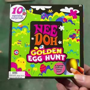 Bandai | New Product Golden Egg Treasure Hunt Game - ChildrenS Easter Fingertip Gyro Toy Box Anti-Stress Sensory Squeeze Toy